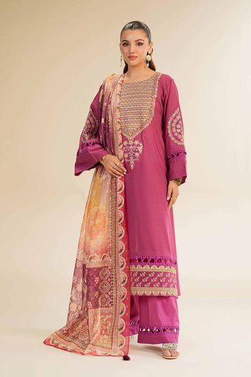 Nishat Linen 3 Piece - Embroidered Suit - 42501443 Online Shopping